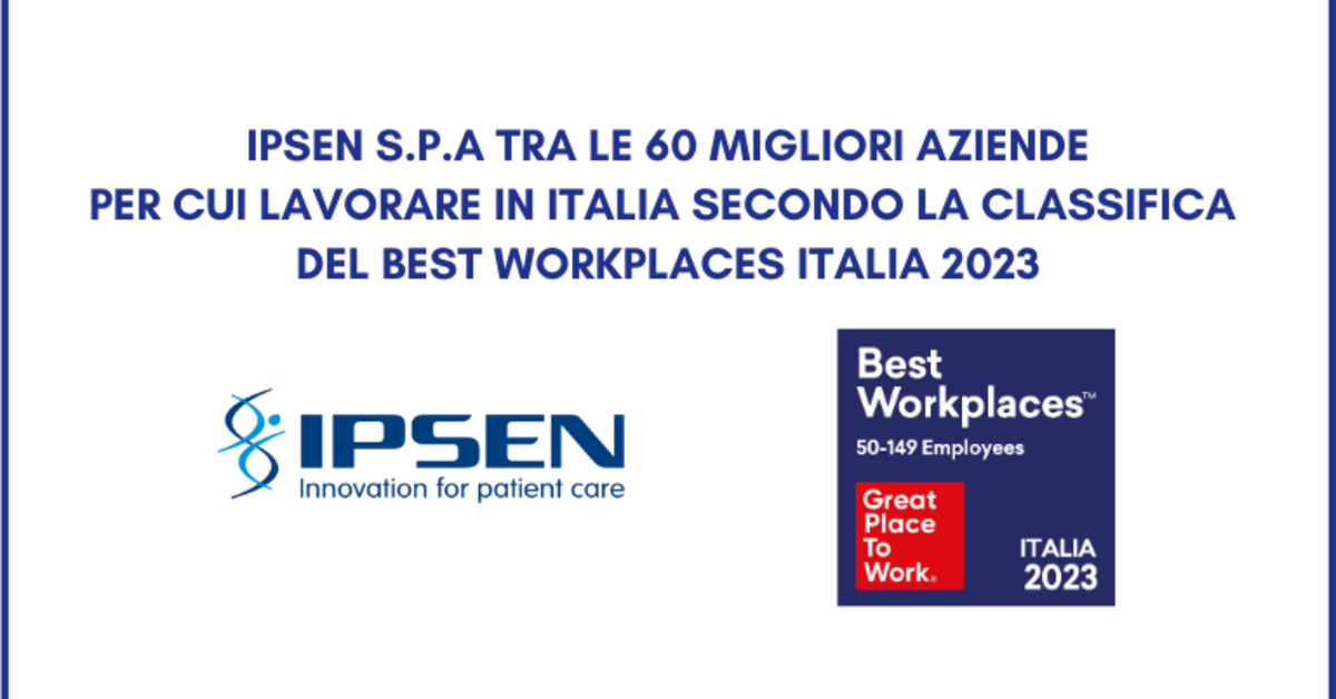 Ipsen S.p.A tra le 60 migliori aziende per cui lavorare in Italia ...